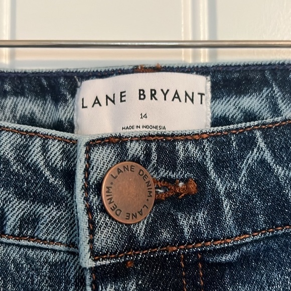 Lane Bryant Boyfriend Fit Jean With Plaid Cuff Size 14 - Picture 5 of 9